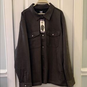 Frye Men's Charcoal Button-Up Shirt Jacket